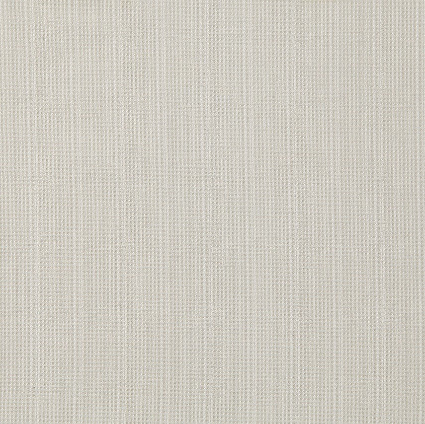 Close-up of ivory woven fabric with fine vertical texture detail.