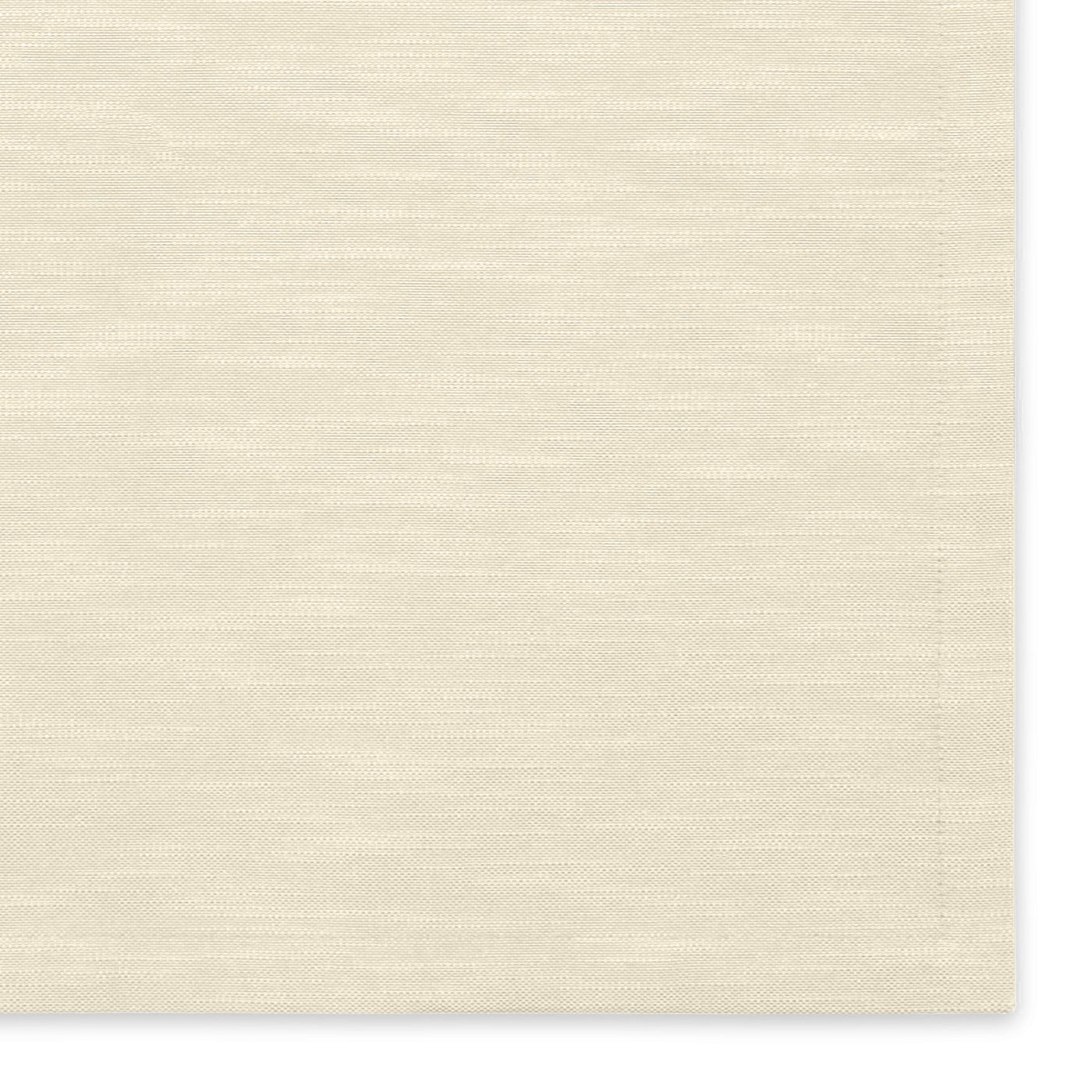 Close-up of ivory woven linen fabric with subtle horizontal texture variation.