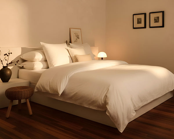 Photo of the Woodland Percale | Duvet Cover ensemble.