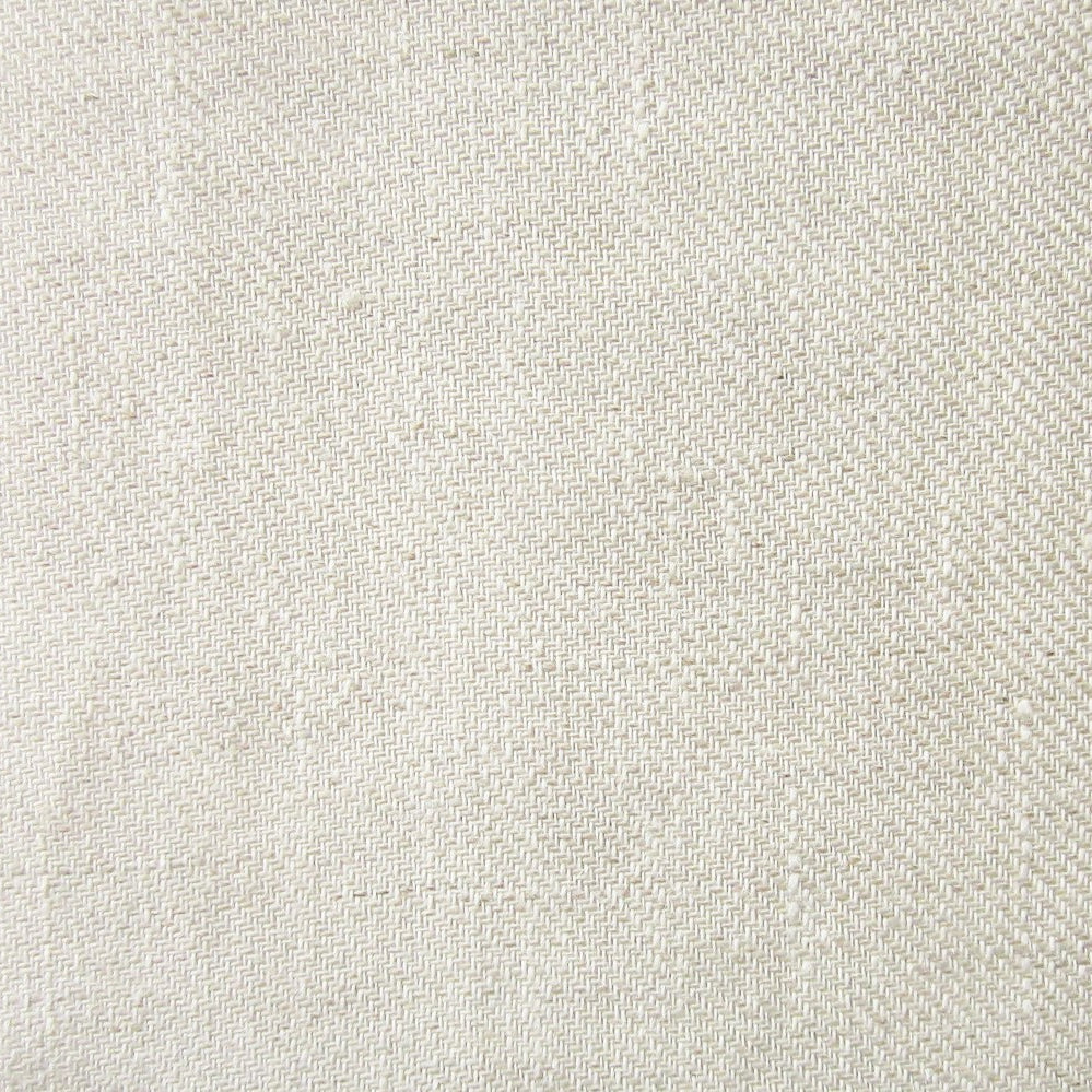 Close-up of ivory linen-weave fabric with subtle natural texture variation.