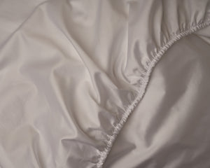 Photo of the Sea Island Sateen | Fitted Sheet ensemble.