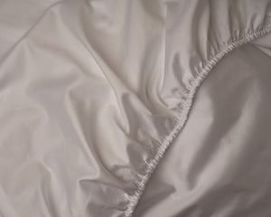 Photo of the Sea Island Sateen | Fitted Sheet ensemble.