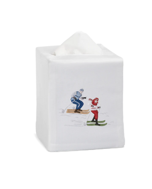 Photo of the Skier | Tissue Box Cover ensemble.
