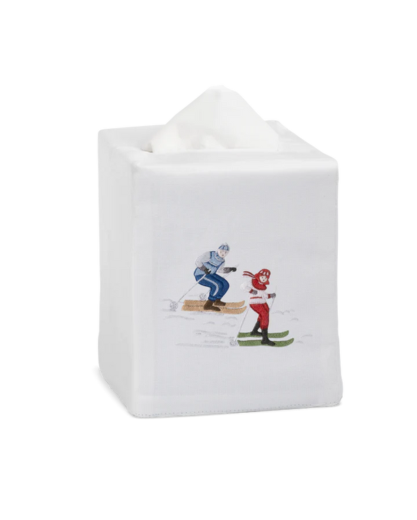 Photo of the Skier | Tissue Box Cover ensemble.