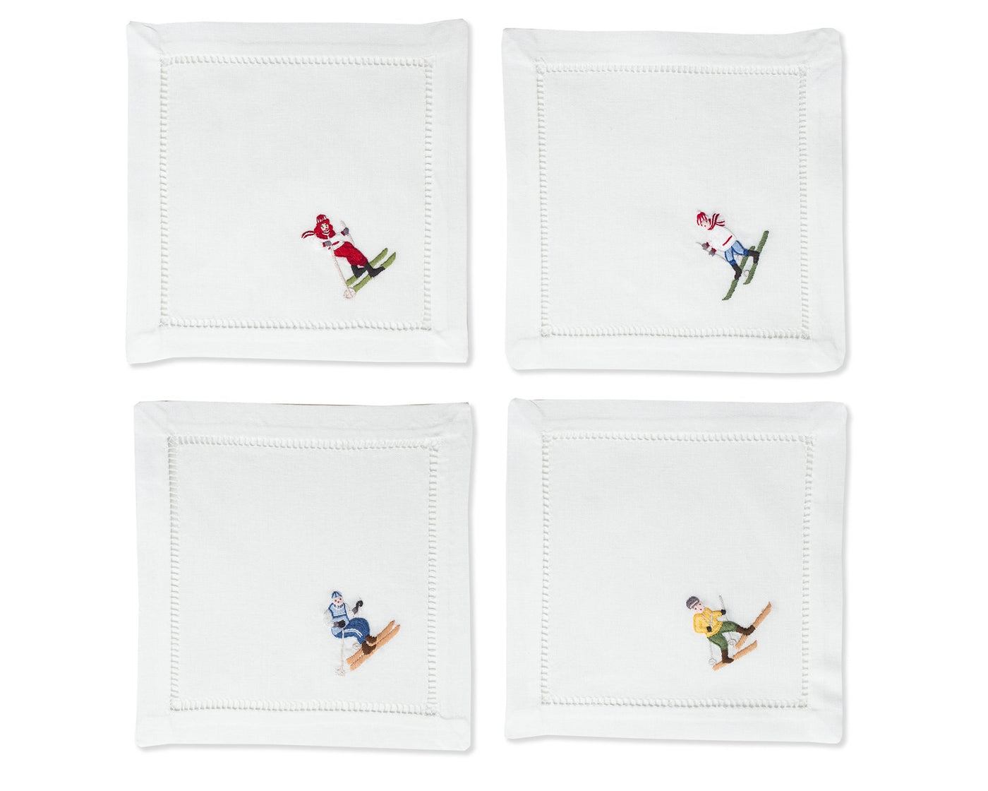 Skier | Cocktail Napkins, Set of 4, Mixed