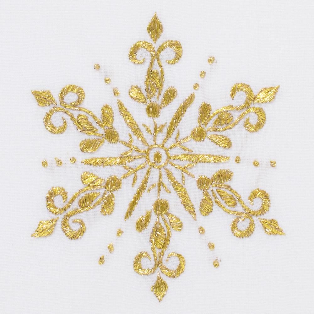Snowflake Gold | Cocktail Napkins, Set of 4