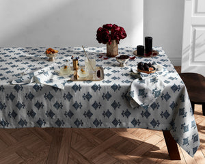 Photo of the Rubia Table Linens | Runner ensemble.