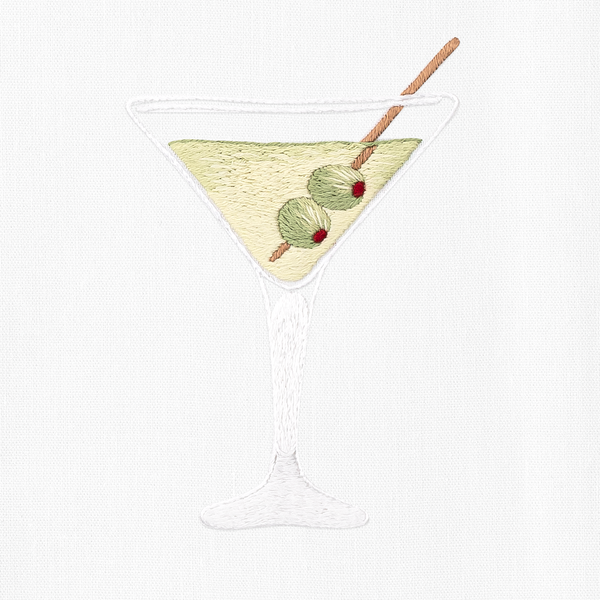 Photo of the Dirty Martini | Guest Towel ensemble.