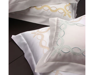 Photo of the Diana Embroidery | Flat Sheet ensemble.