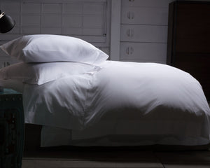 Photo of the Heirloom Percale | Flat Sheet ensemble.
