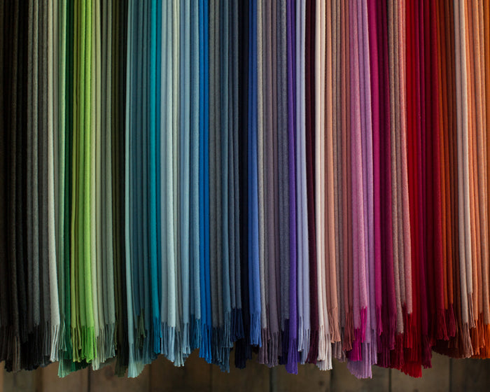 Photo of the Classic Herringbone | Throw ensemble.