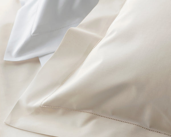 Photo of the Positano Hemstitch | Euro Pillow Sham ensemble.