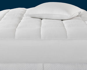 Photo of the Monmouth | Down Filled Mattress Pad ensemble.