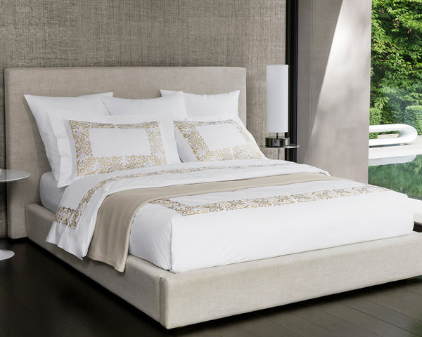 Photo of the Saxon | Euro Pillow Sham ensemble.