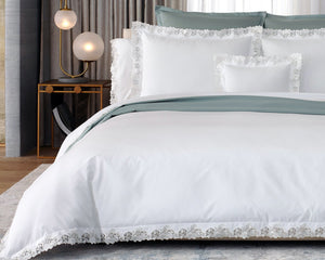 Photo of the Virginia | Boudoir Pillow Sham ensemble.